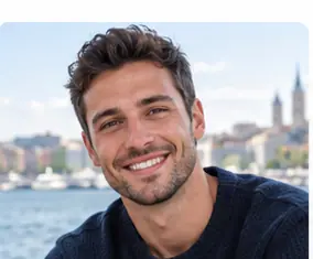 Homme souriant sur FlirtyConnects